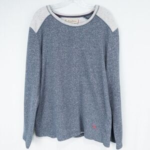 Tommy Bahama Island Sleepwear Fleece Lined Lounge Shirt Mens XL Blue Gray 229901